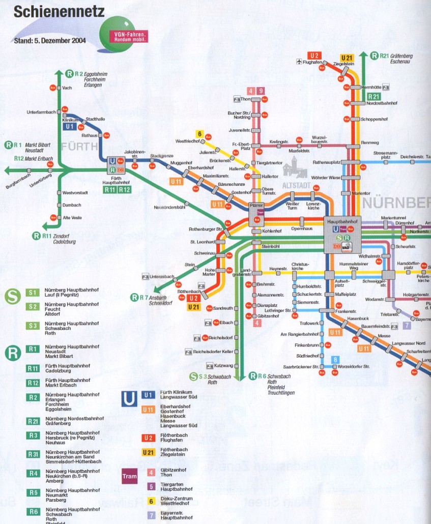 Nuremberg Metro Map